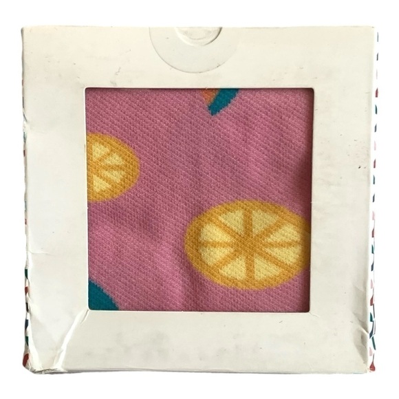 NIB TRTL Socks Multicolored Lemon Print Socks Breathable Stockings Lycra Socks - Picture 2 of 4